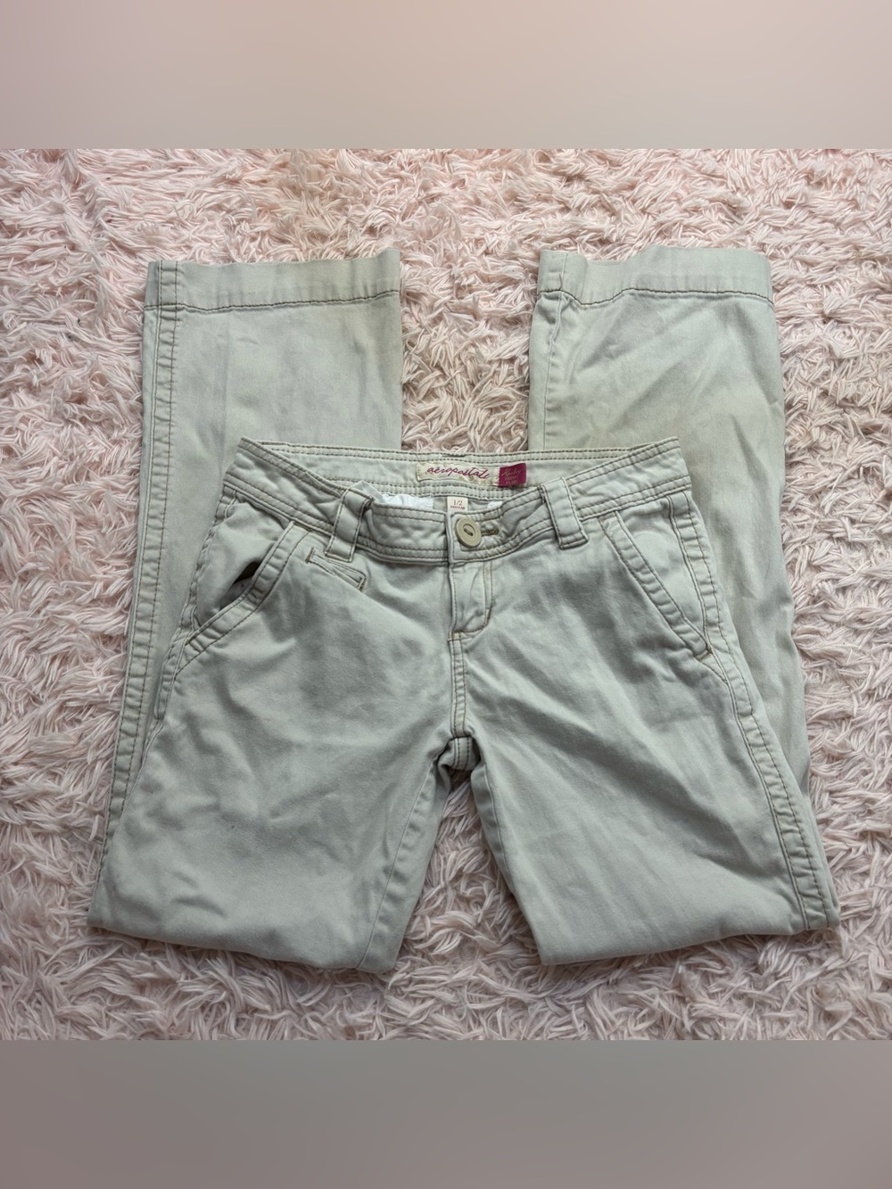 Women’s Casual Beige Jeans - Y2K Aeropostale